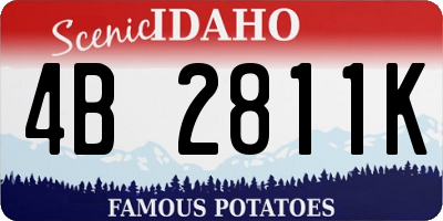 ID license plate 4B2811K