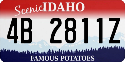 ID license plate 4B2811Z