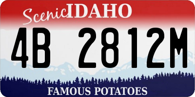 ID license plate 4B2812M