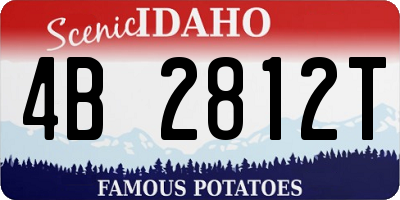 ID license plate 4B2812T