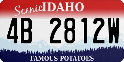ID license plate 4B2812W