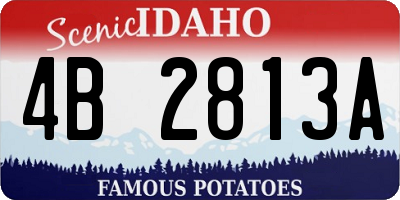 ID license plate 4B2813A