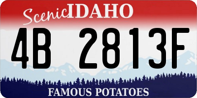 ID license plate 4B2813F