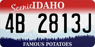 ID license plate 4B2813J