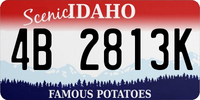 ID license plate 4B2813K