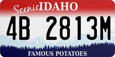 ID license plate 4B2813M