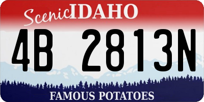 ID license plate 4B2813N