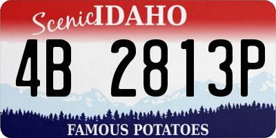 ID license plate 4B2813P