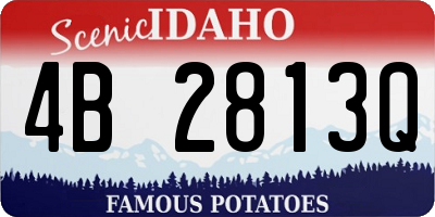 ID license plate 4B2813Q