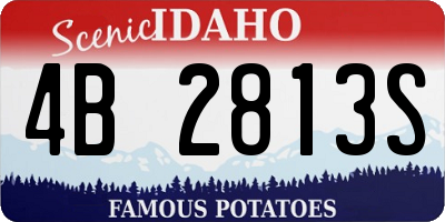 ID license plate 4B2813S