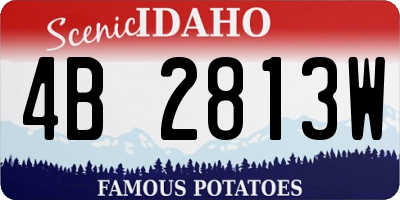ID license plate 4B2813W