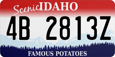 ID license plate 4B2813Z