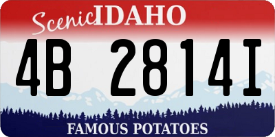 ID license plate 4B2814I