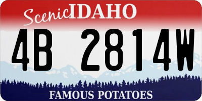 ID license plate 4B2814W