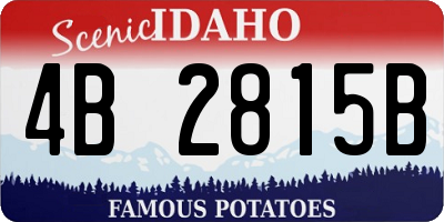 ID license plate 4B2815B