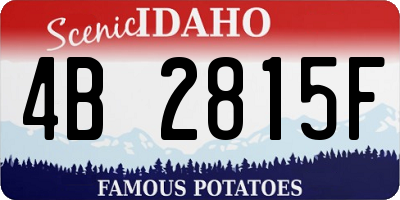 ID license plate 4B2815F