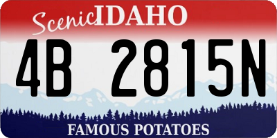 ID license plate 4B2815N
