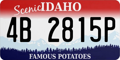 ID license plate 4B2815P