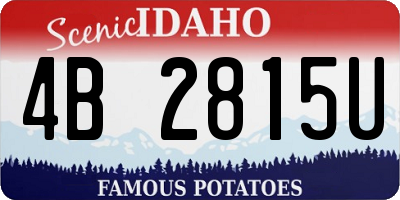 ID license plate 4B2815U