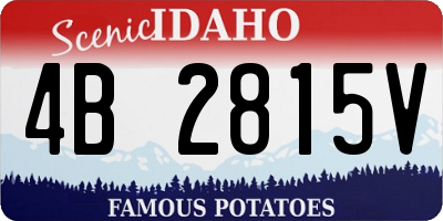 ID license plate 4B2815V