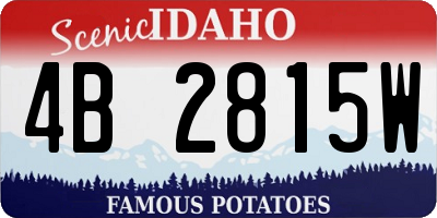 ID license plate 4B2815W