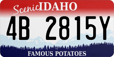 ID license plate 4B2815Y