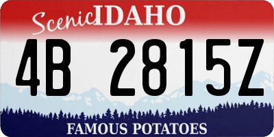 ID license plate 4B2815Z