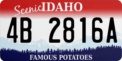 ID license plate 4B2816A