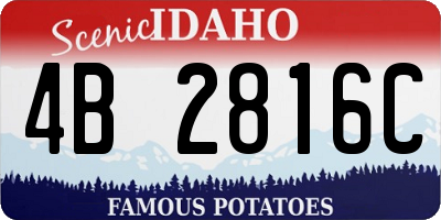 ID license plate 4B2816C