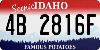 ID license plate 4B2816F