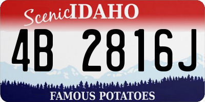 ID license plate 4B2816J
