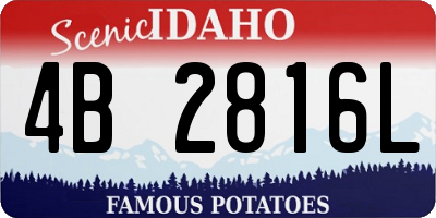 ID license plate 4B2816L