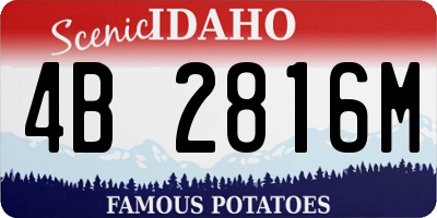 ID license plate 4B2816M