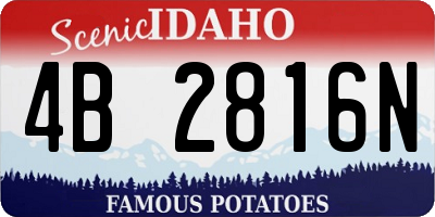 ID license plate 4B2816N