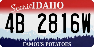 ID license plate 4B2816W