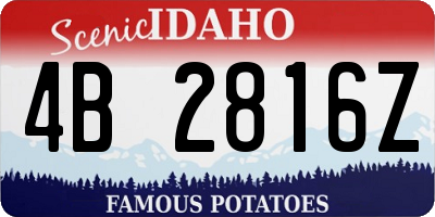 ID license plate 4B2816Z