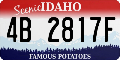 ID license plate 4B2817F