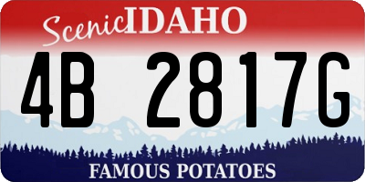 ID license plate 4B2817G