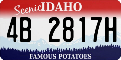 ID license plate 4B2817H