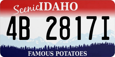 ID license plate 4B2817I