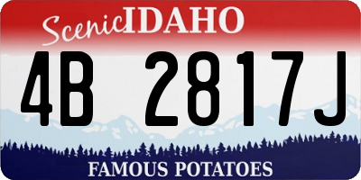 ID license plate 4B2817J