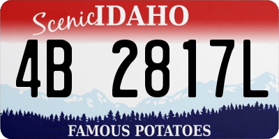 ID license plate 4B2817L