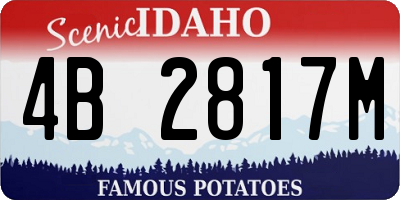 ID license plate 4B2817M
