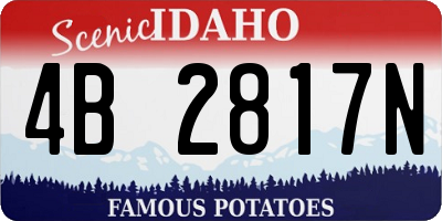 ID license plate 4B2817N