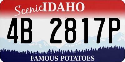ID license plate 4B2817P