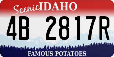ID license plate 4B2817R