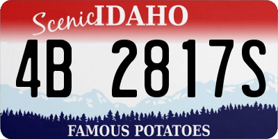 ID license plate 4B2817S