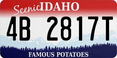 ID license plate 4B2817T