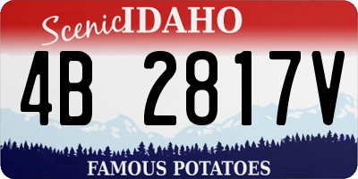 ID license plate 4B2817V