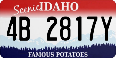 ID license plate 4B2817Y
